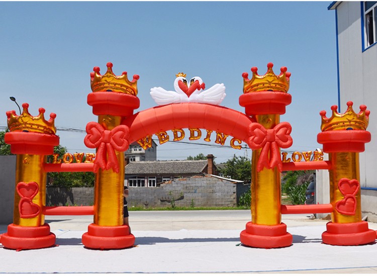 秦皇岛红色婚庆气模拱门
